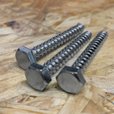 Railway Sleeper Timber Zinc Plated Coach Screws - Indoor Outdoors